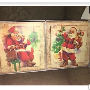 Southern Living Set of Two Santa Clause Pictures